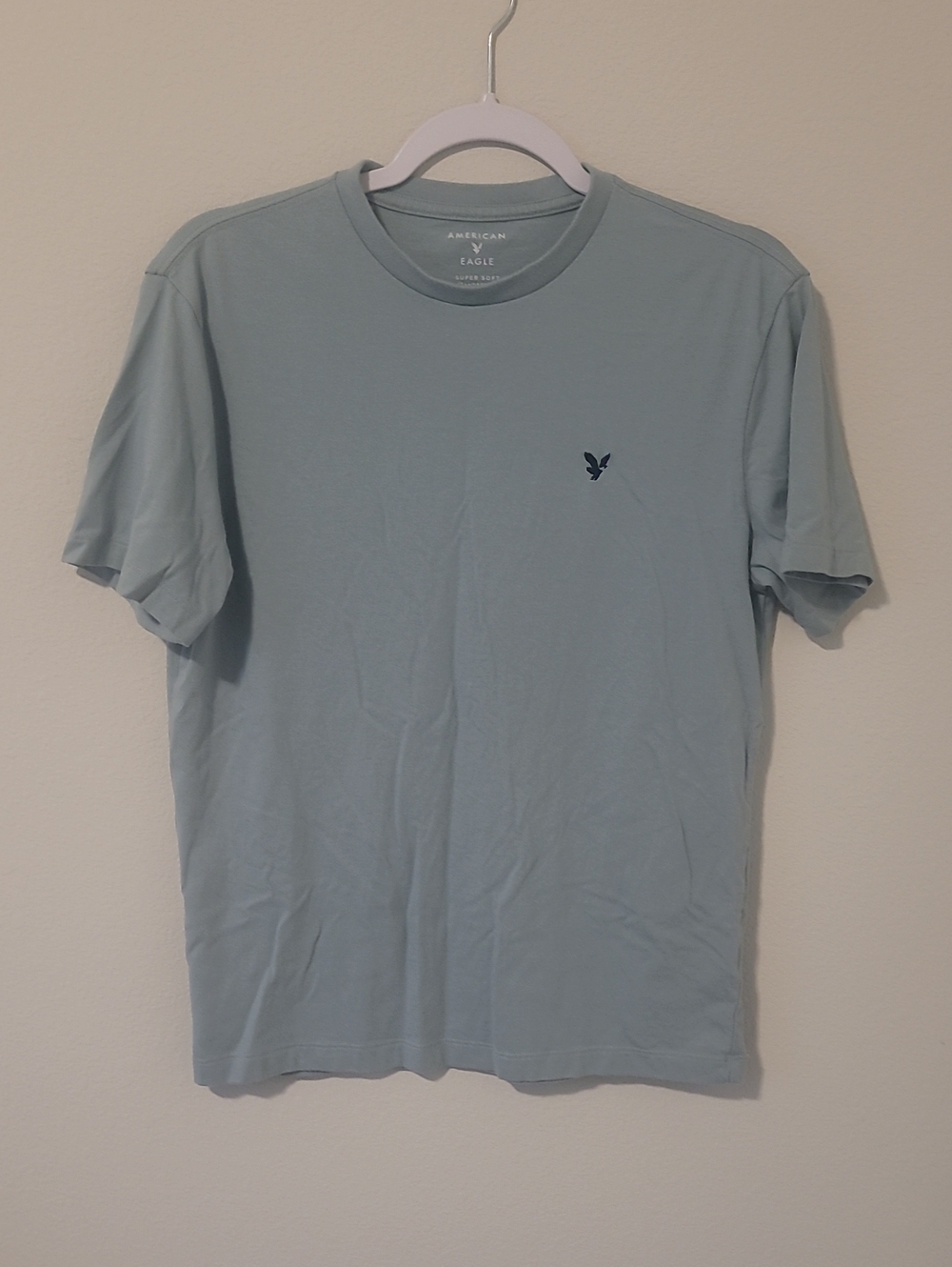 American Eagle Outfitters Sage Blue Short Sleeve Crew Tee